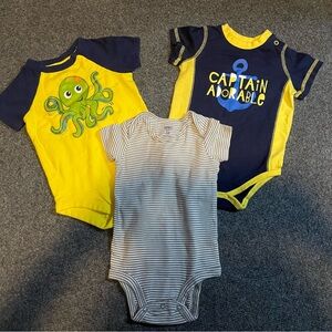 Okie Dokie Blue and Yellow Bodysuits Collection